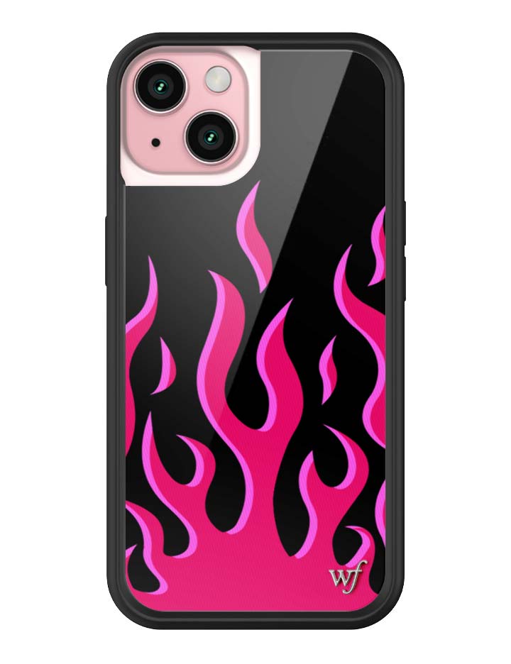 Flames | Black & Red iPhone Case iPhone 15 iPhone Case Wildflower Cases
