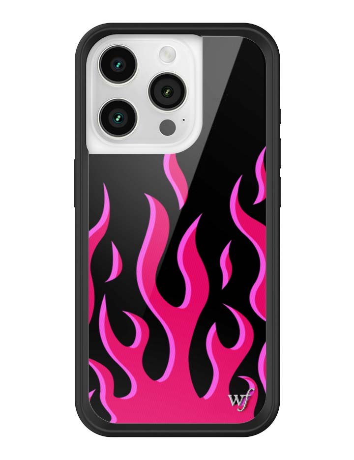 Flames | Black & Red iPhone Case iPhone 15 Pro iPhone Case Wildflower Cases