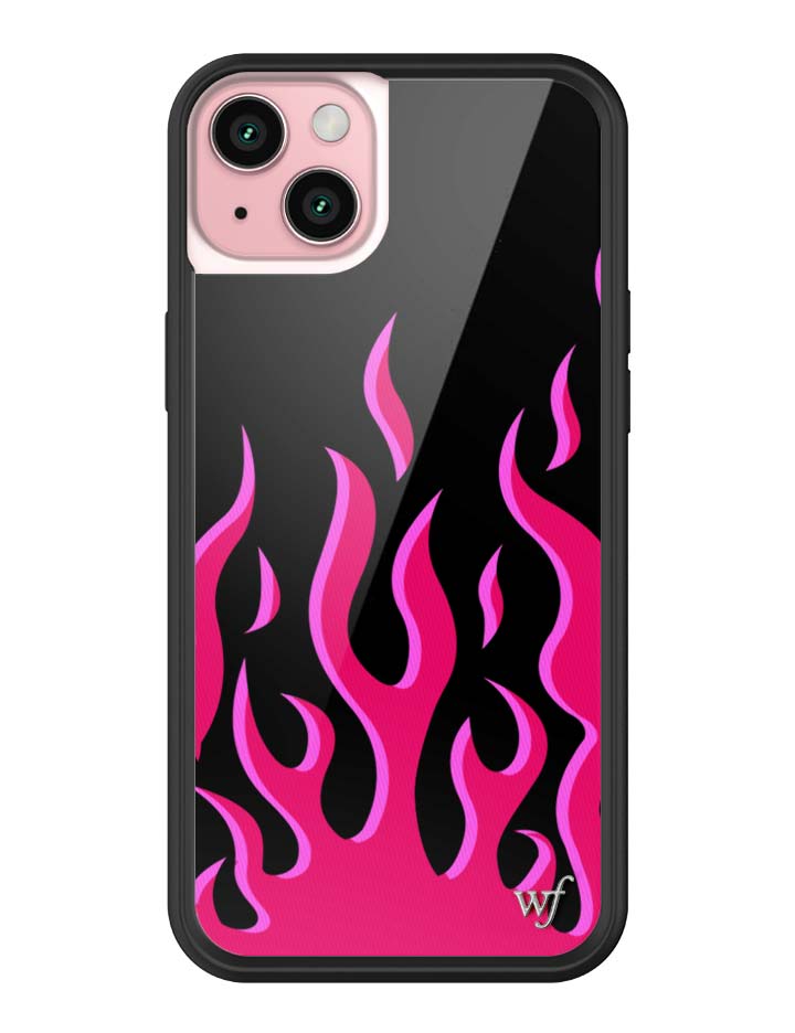 Flames | Black & Red iPhone Case iPhone 15 Plus iPhone Case Wildflower Cases