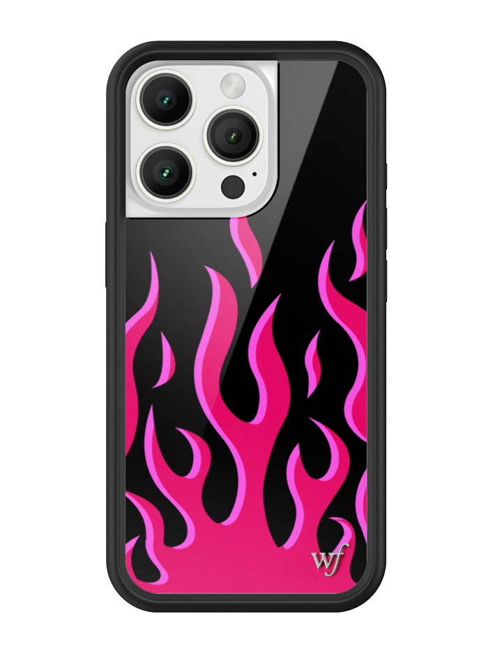 Flames | Black & Red iPhone Case iPhone 16 Pro iPhone Case Wildflower Cases