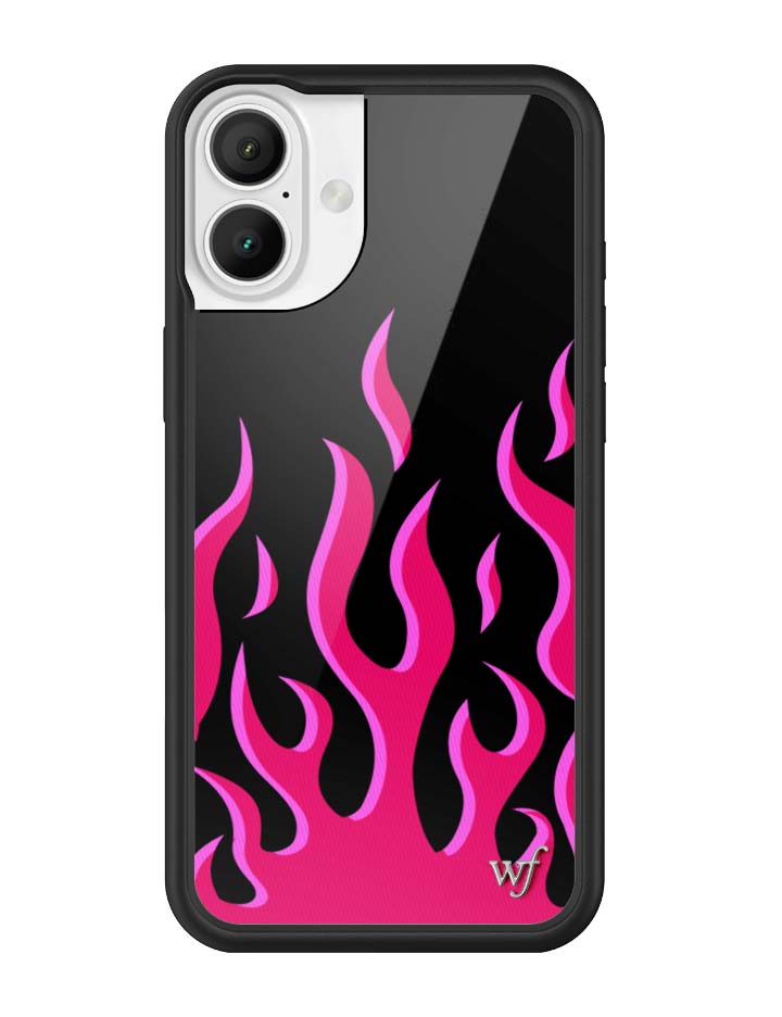 Flames | Black & Red iPhone Case iPhone 16 Plus iPhone Case Wildflower Cases
