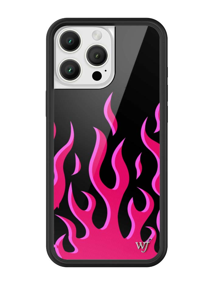 Flames | Black & Red iPhone Case iPhone 16 Pro Max iPhone Case Wildflower Cases
