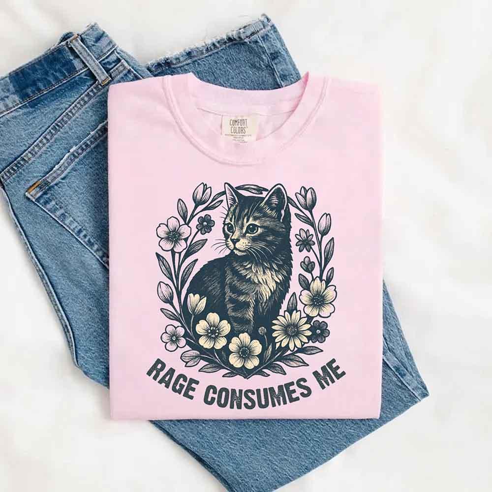 Rage Consumes Me, Comfort Colors Oversized Tee