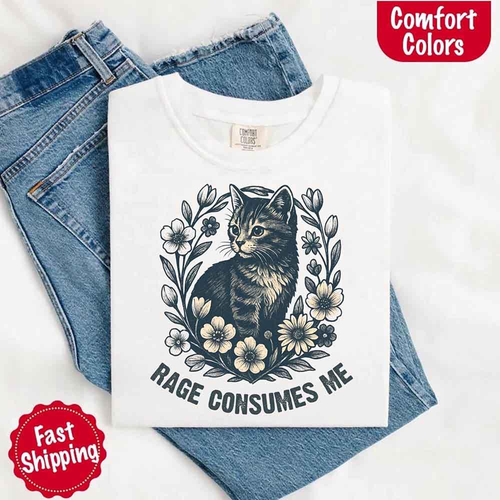 Rage Consumes Me, Comfort Colors Oversized Tee