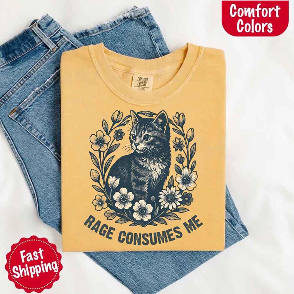 Rage Consumes Me, Comfort Colors Oversized Tee
