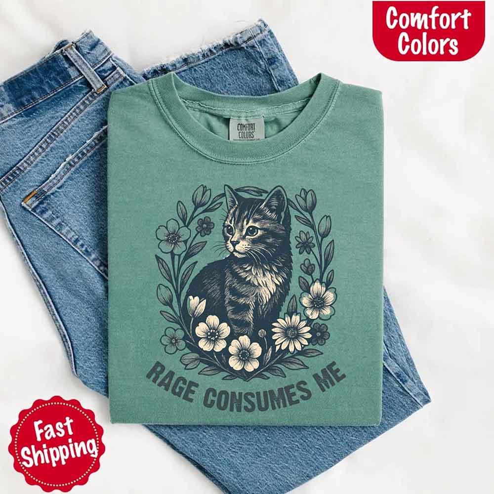 Rage Consumes Me, Comfort Colors Oversized Tee