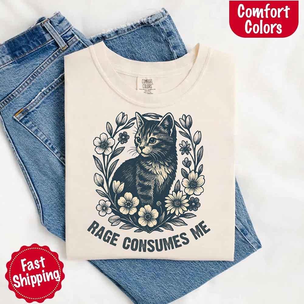 Rage Consumes Me, Comfort Colors Oversized Tee