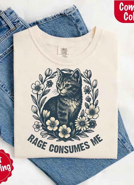Rage Consumes Me, Comfort Colors Oversized Tee