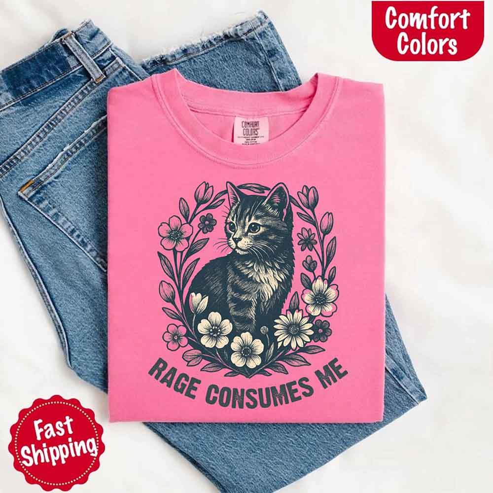 Rage Consumes Me, Comfort Colors Oversized Tee