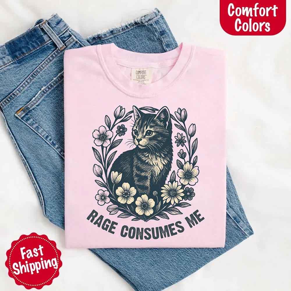 Rage Consumes Me, Comfort Colors Oversized Tee