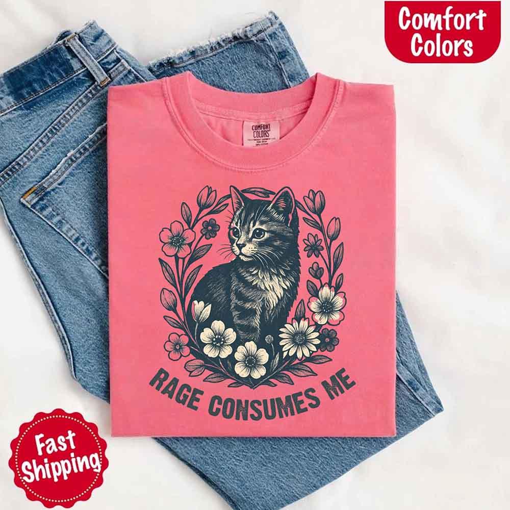Rage Consumes Me, Comfort Colors Oversized Tee