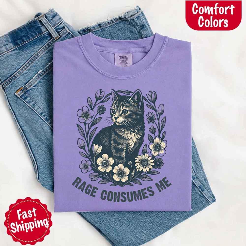 Rage Consumes Me, Comfort Colors Oversized Tee
