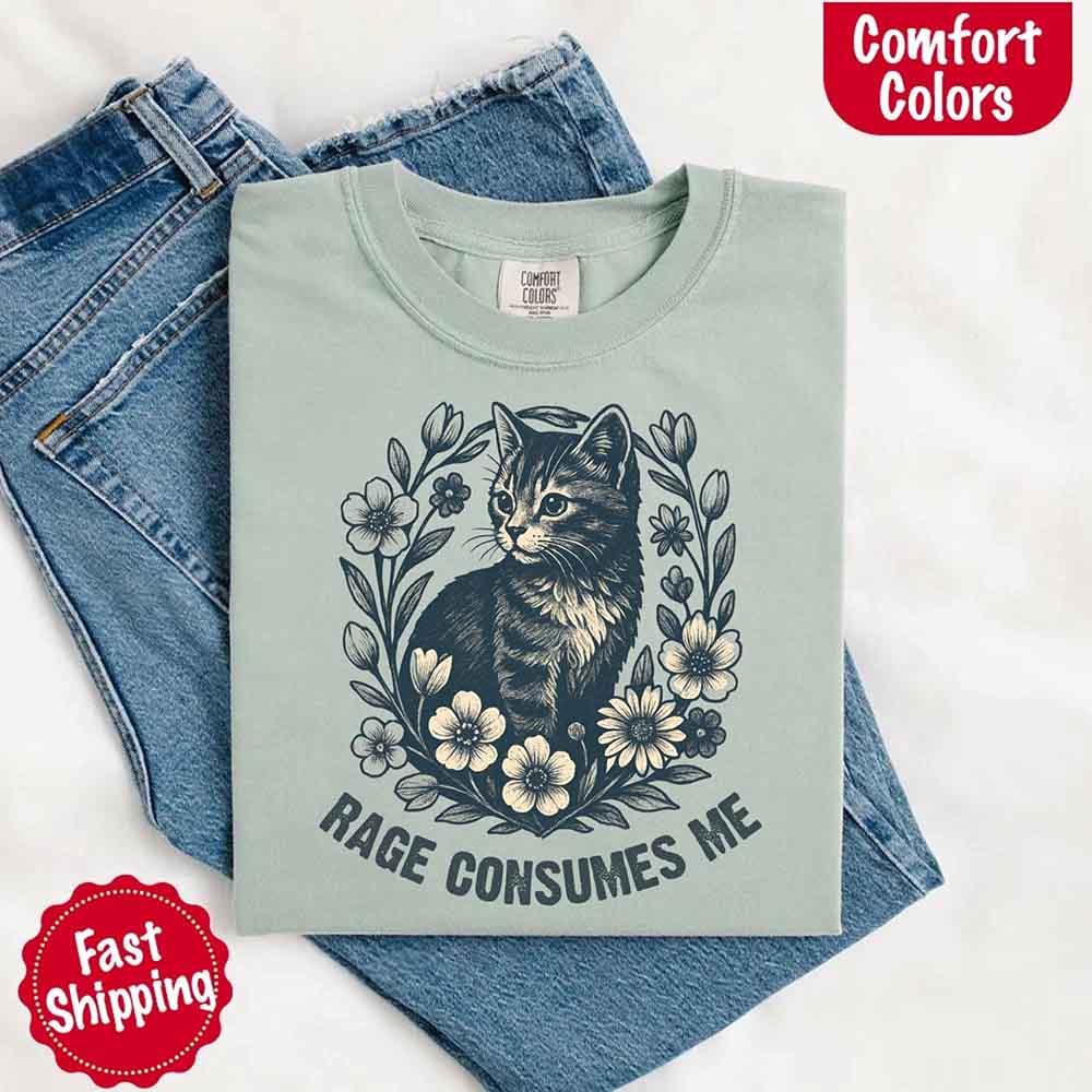 Rage Consumes Me, Comfort Colors Oversized Tee