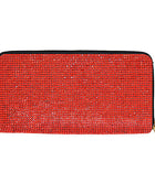 Crystal Rhinestone Pave Zipper Wallet