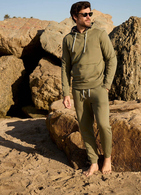 Dune Drawstring Terry Jogger - Lichen Green
