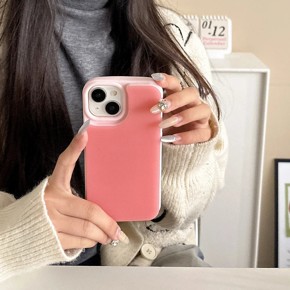 Slim Jelly Silicone Magnetic Soft iPhone Case Pink Phonecase PhoneShells