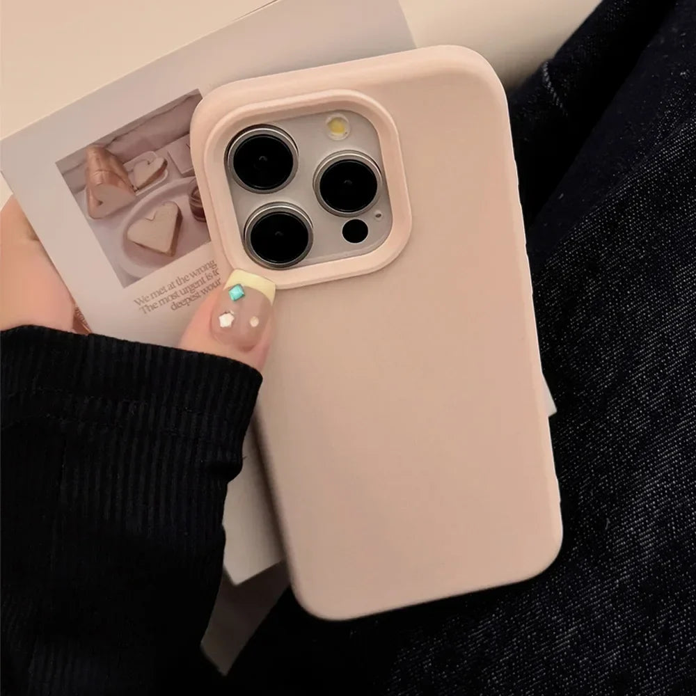 Silicone Solid Color Simple Case For iPhones Phonecase PhoneShells