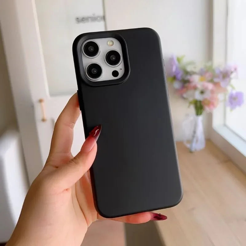 Silicone Solid Color Simple Case For iPhones Style 4 Phonecase PhoneShells