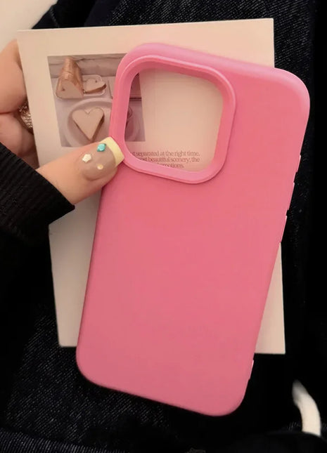 Silicone Solid Color Simple Case For iPhones