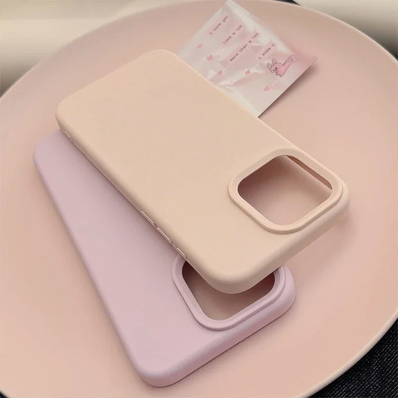 Silicone Solid Color Simple Case For iPhones Phonecase PhoneShells