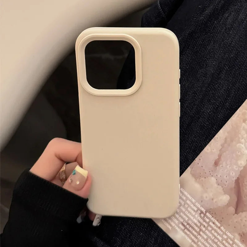 Silicone Solid Color Simple Case For iPhones Phonecase PhoneShells