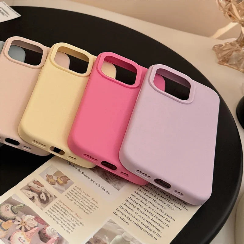 Silicone Solid Color Simple Case For iPhones Phonecase PhoneShells