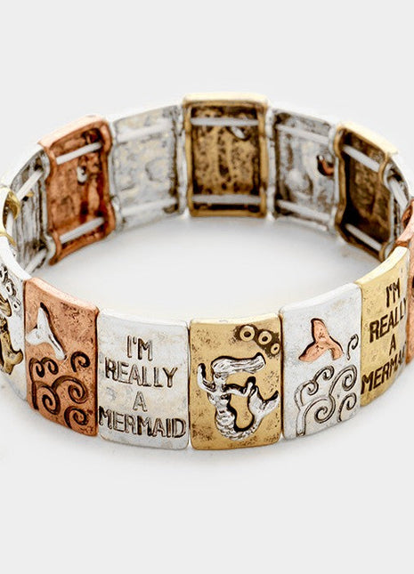 "I'm really a mermaid" stretch bracelet
