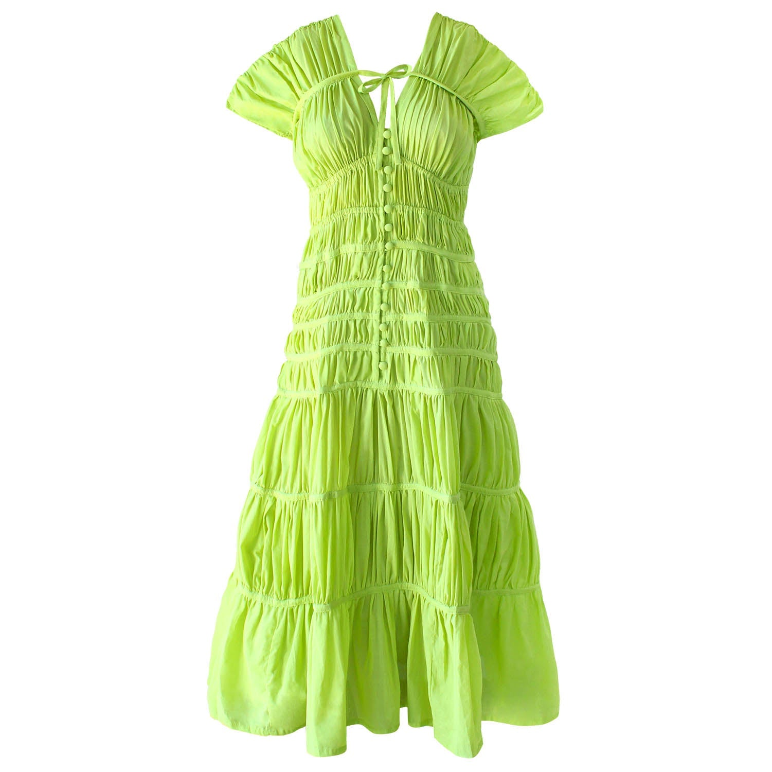 The Srikandi Maxi Dress In Lime Green