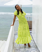 The Srikandi Maxi Dress In Lime Green