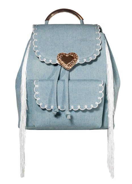 Seaside Sweetheart Fringe Backpack Gingham