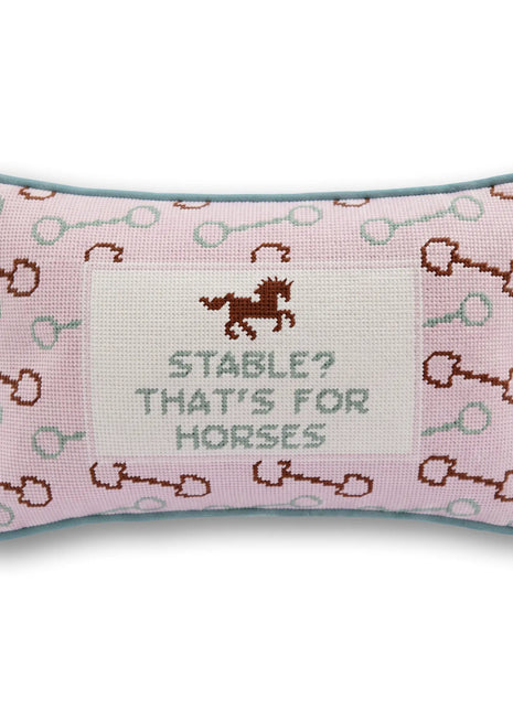 Stable Needlepoint Pillow