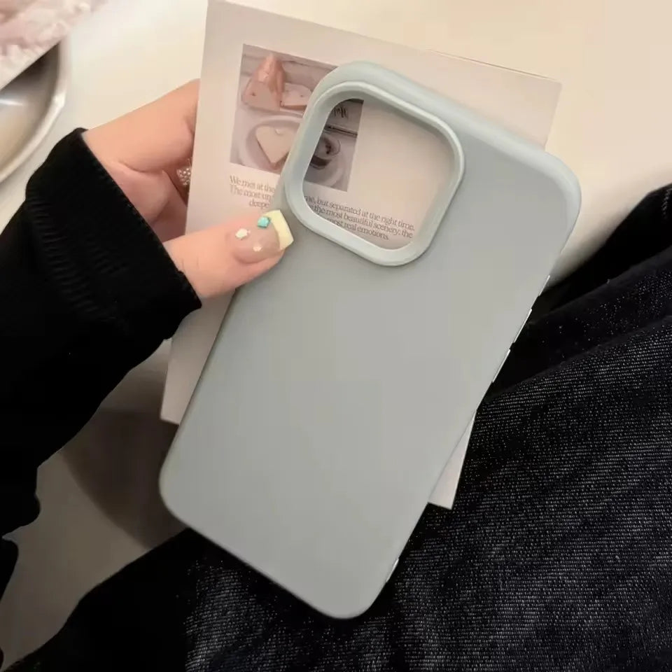 Silicone Solid Color Simple Case For iPhones Style 3 Phonecase PhoneShells