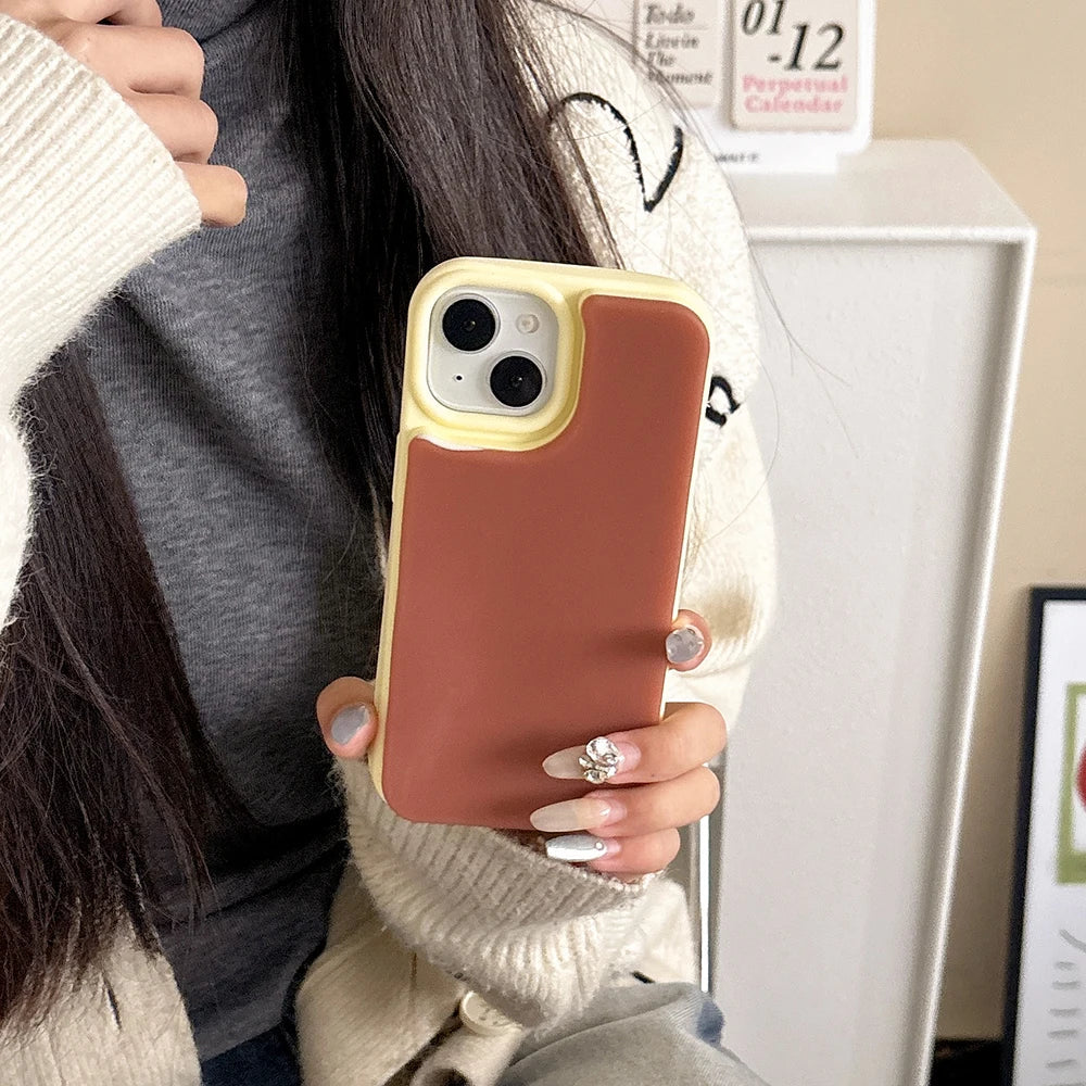 Slim Jelly Silicone Magnetic Soft iPhone Case Brown Phonecase PhoneShells