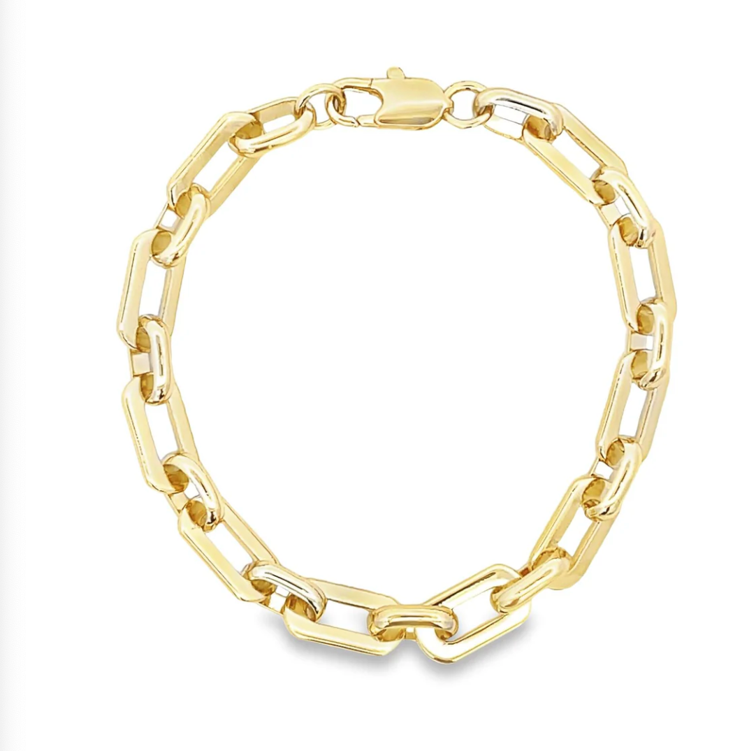 Kalami Bracelet Stack Paperclip Cable Link Gold Bracelet Views & Co