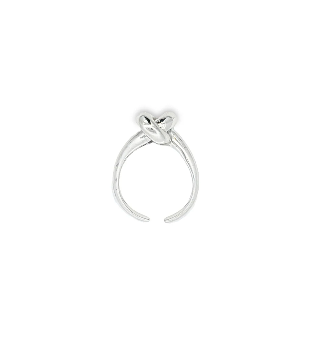 Knock Knot Ring Rhodium Rings Views & Co