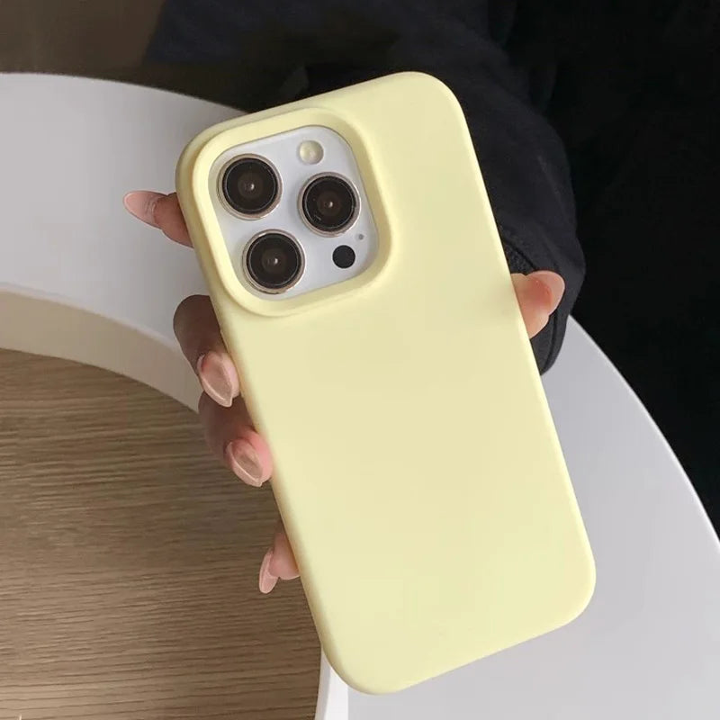 Silicone Solid Color Simple Case For iPhones Phonecase PhoneShells
