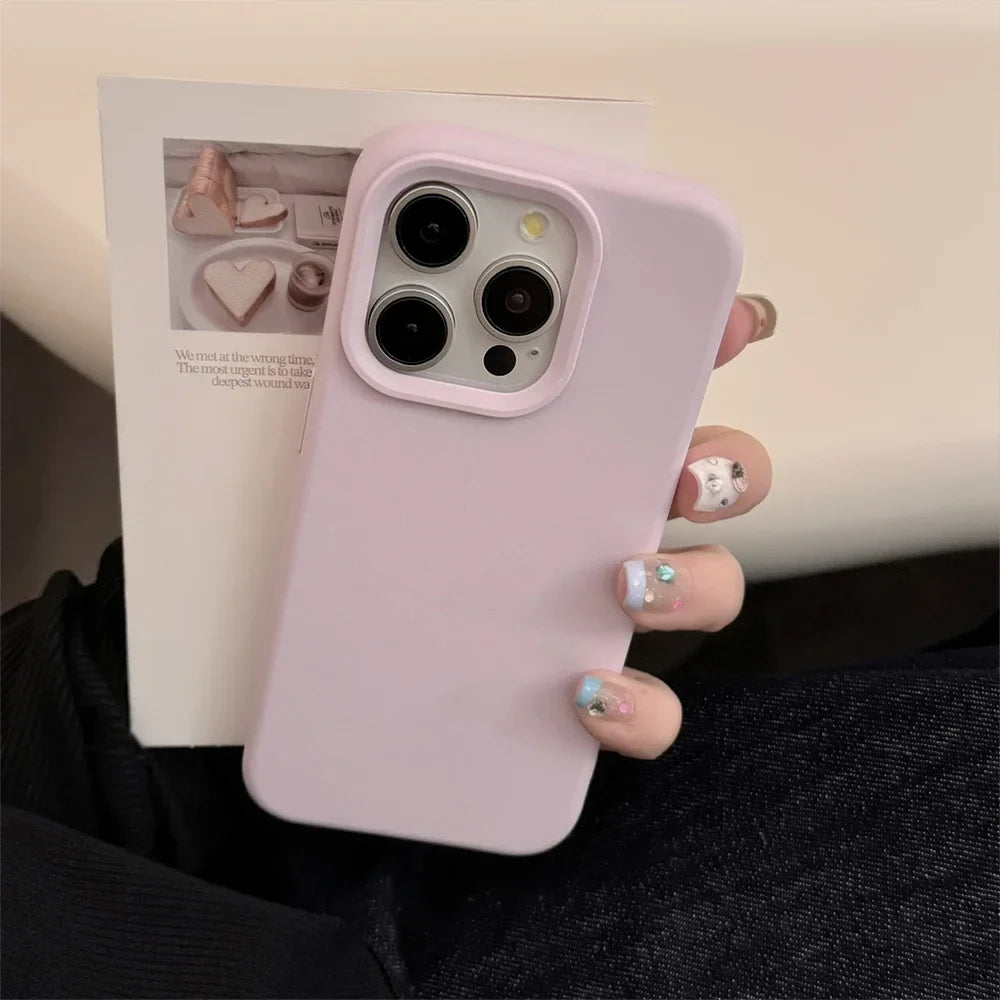 Silicone Solid Color Simple Case For iPhones Phonecase PhoneShells