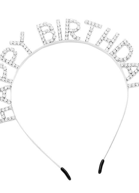 Happy Birthday Crystal Rhinestone Headband