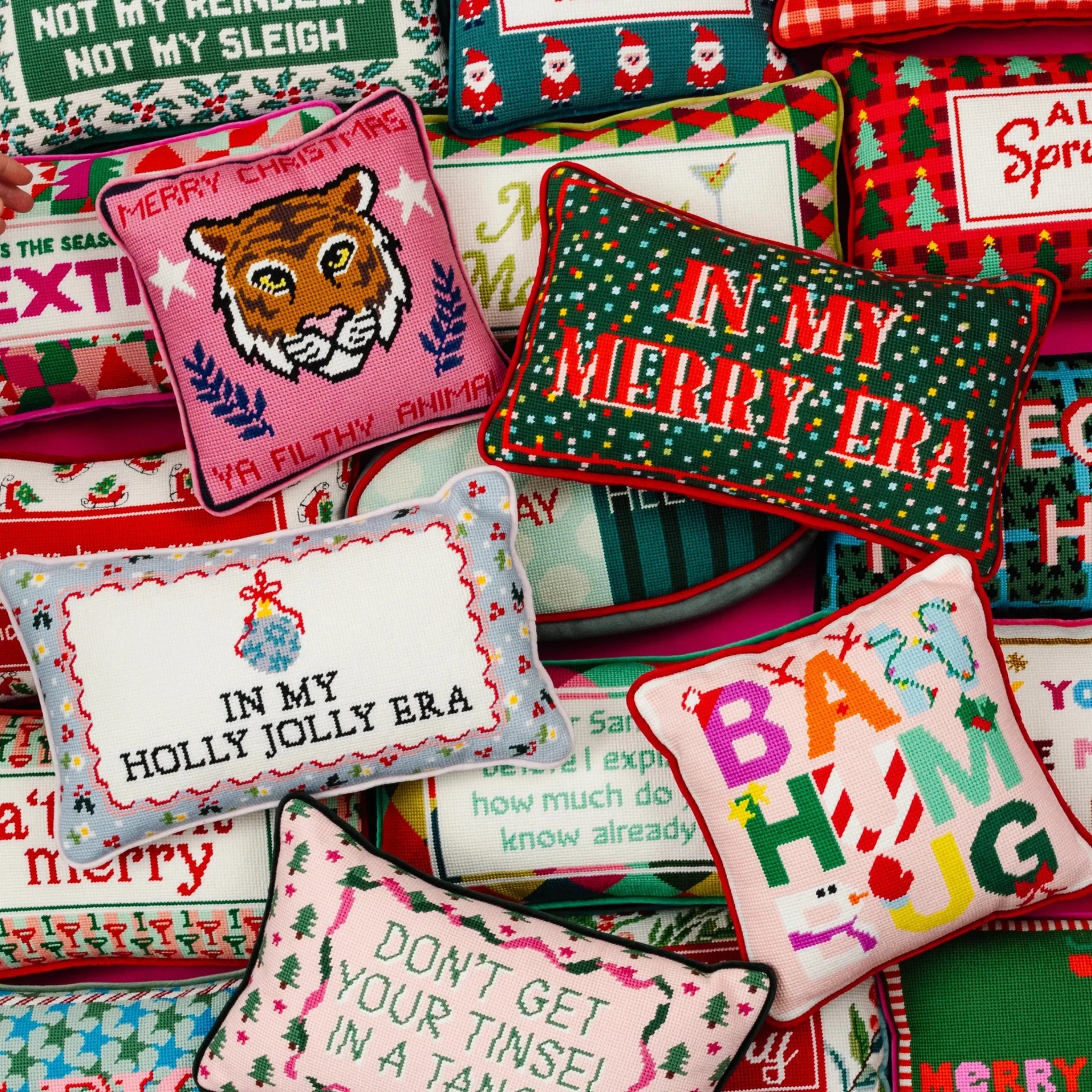 Filthy Animal Needlepoint Pillow