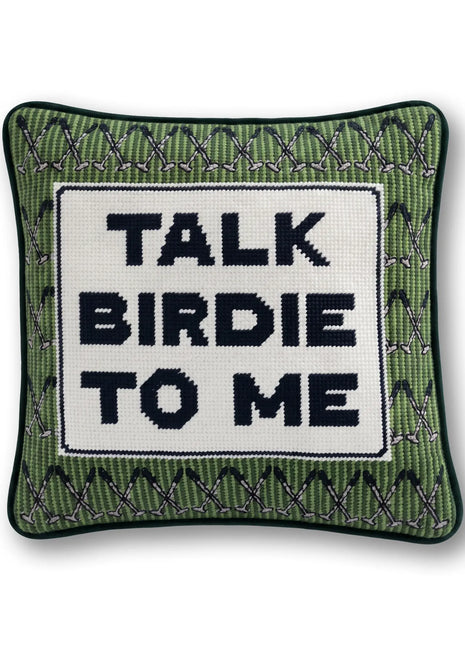 Talk Birdie To Me 🏌🏼Needlepoint Pillow