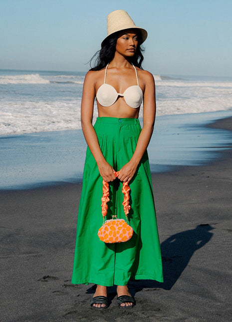 TAYLOR Wide-leg Palazzo Pants in Kelly Green
