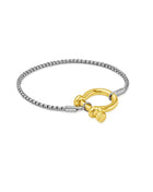 Lucky Lock Horseshoe Amulet Bracelet, Carabiner Clasp