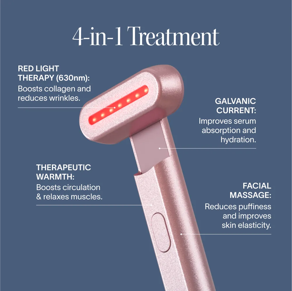 The Wand, 4-in-1 Red Light Therapy Device & Activating Serum Kit