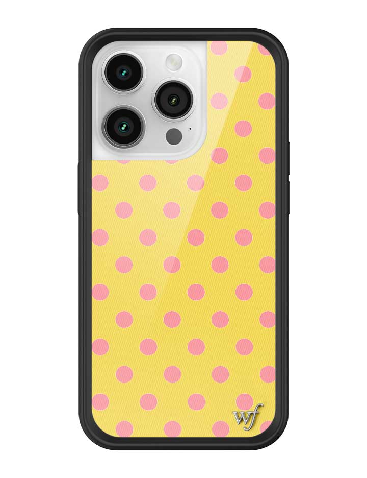 Polka Dot | Yellow and Pink iPhone Case iPhone 14 Pro iPhone Case Wildflower Cases