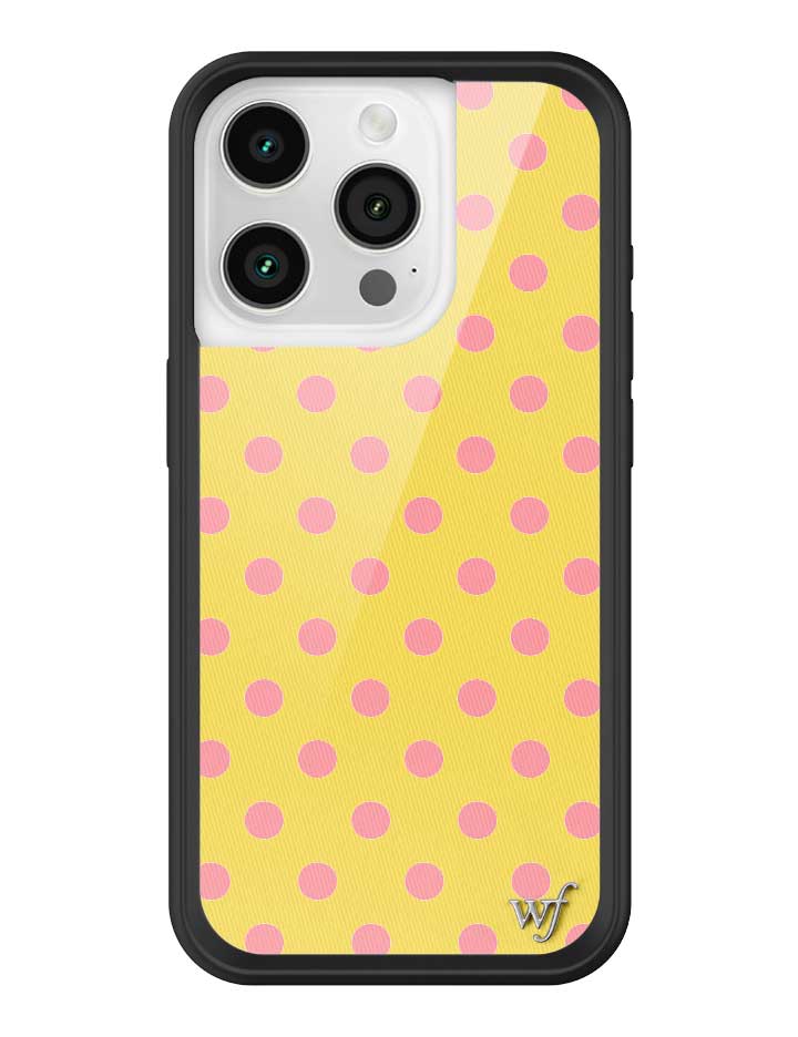 Polka Dot | Yellow and Pink iPhone Case iPhone 15 Pro iPhone Case Wildflower Cases