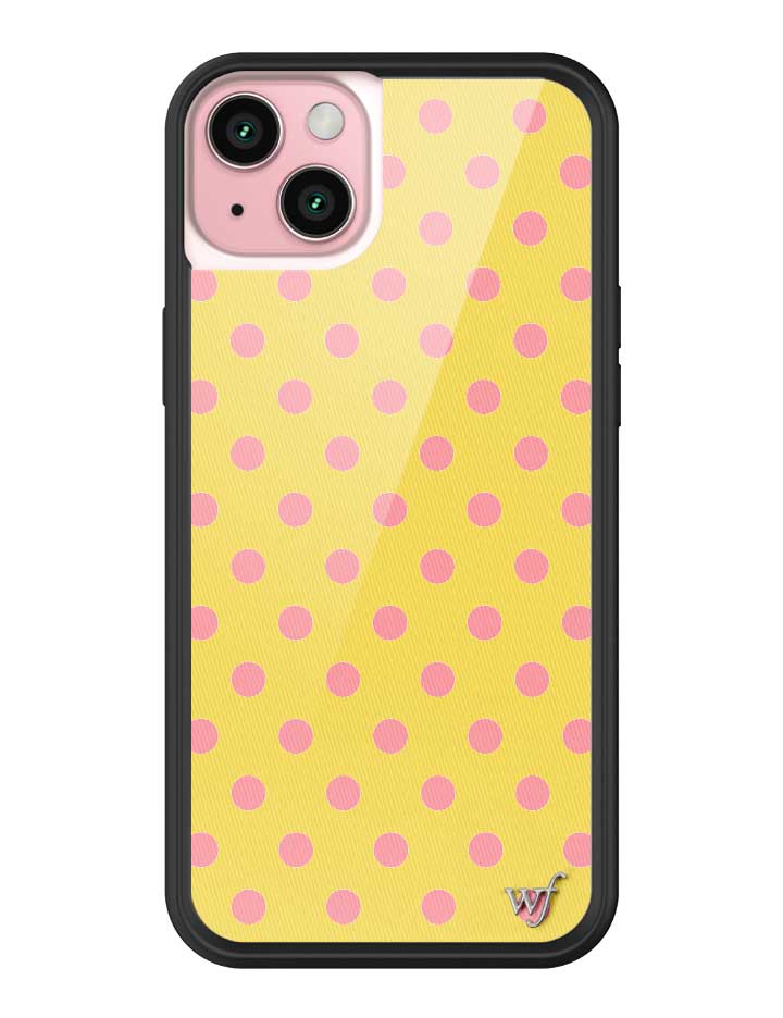 Polka Dot | Yellow and Pink iPhone Case iPhone 15 Plus iPhone Case Wildflower Cases