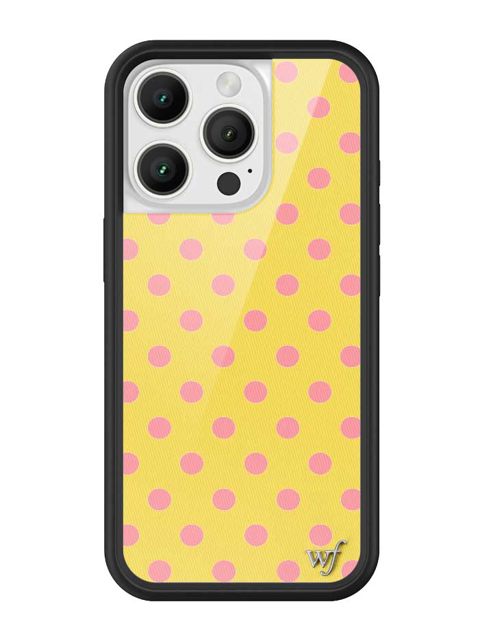 Polka Dot | Yellow and Pink iPhone Case iPhone 16 Pro iPhone Case Wildflower Cases