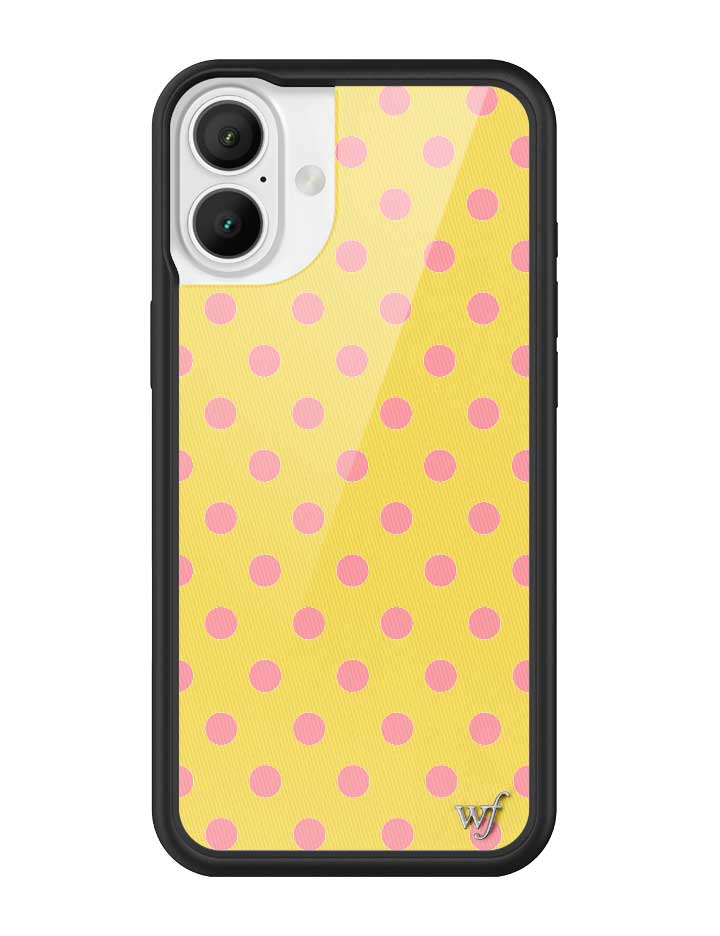 Polka Dot | Yellow and Pink iPhone Case iPhone 16 Plus iPhone Case Wildflower Cases