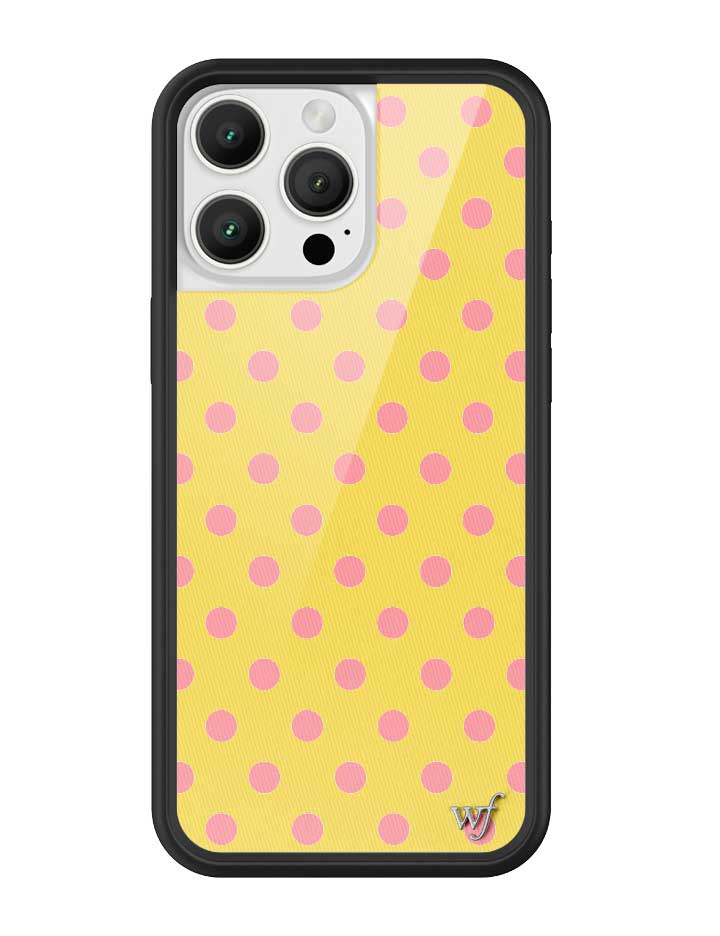 Polka Dot | Yellow and Pink iPhone Case iPhone 16 Pro Max iPhone Case Wildflower Cases
