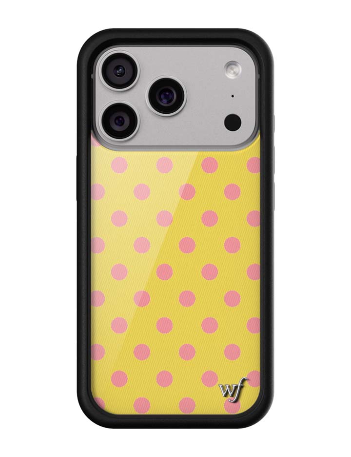 Polka Dot | Yellow and Pink iPhone Case iPhone 17 Pro iPhone Case Wildflower Cases